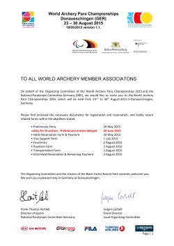 Invitation Package 2015 Para Archery WC v1.1