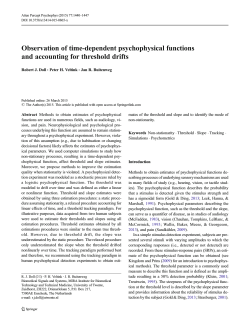 Observation of time-dependent psychophysical functions and