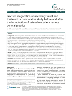 Fracture diagnostics, unnecessary travel and treatment: a