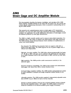 AIMS Strain Gage and DC Amplifier Module
