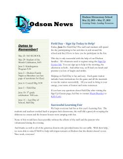 Odson News - Dodson Elementary School