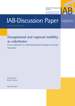 Occupational and regional mobility as substitutes