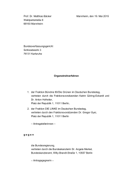 Organstreitverfahren - Die Linke. im Bundestag