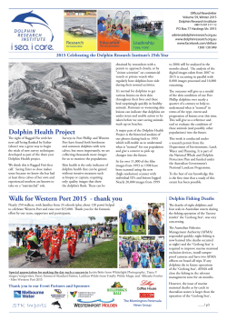 Dolphin Health Project Walk for Western Port 2015