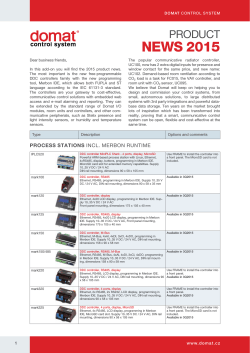 NEWS 2015 in PDF - Domat Control System