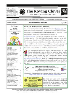 April Roving Clover - DoÃ±a Ana County Extension Office