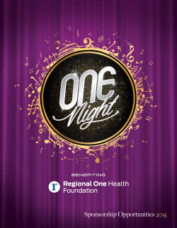 ONE Night 2015 Sponsorship Packet - Donate Now