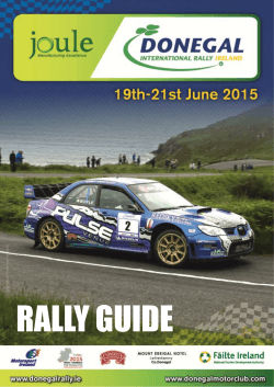 Rally Guide Available Here - Donegal International Rally