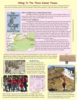Hiking to the Three Donner Passes - Donner Summit Historical Society