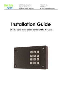 Instructions DC250 Installer Guide