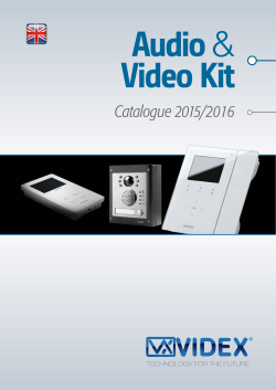 Catalogue 2015/2016 - Door Entry Direct, door entry systems, video