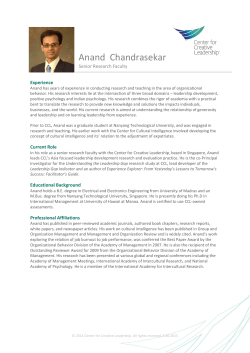 Anand Chandrasekar