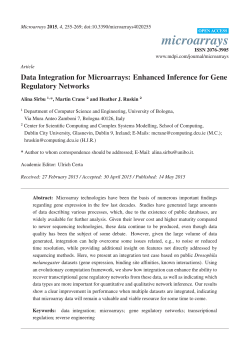 Data Integration for Microarrays: Enhanced Inference for Gene