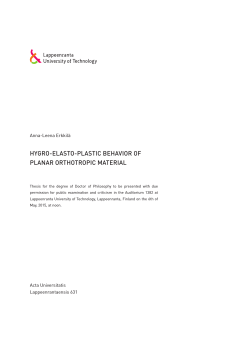 Hygro-elasto-plastic behavior of planar orthotropic material
