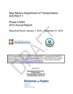 New Mexico Department of Transportation DISTRICT 1 Phase II