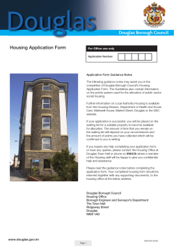 Douglas Borough Council Housing Application Form
