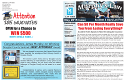 May 2015 Newsletter - Murphy Law Firm, LLC