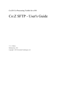 Co:Z SFTP - User`s Guide - Dovetailed Technologies, LLC