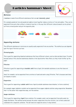 Year 7 Science Revision particles summary sheet updated