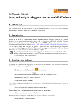 Setup and analysis using your own custom MLST