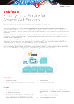 Security-as-a-Service for Amazon Web Services