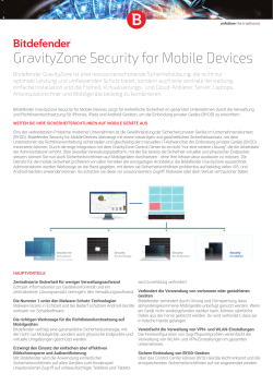 GravityZone Security for Mobile Devices