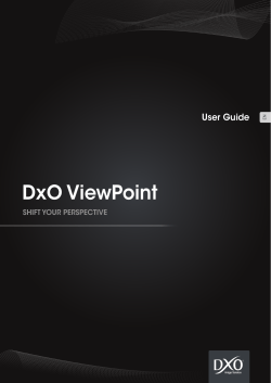 DxO ViewPoint - User Guide