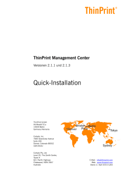 Quick Installation of ThinPrint Management Center (German)