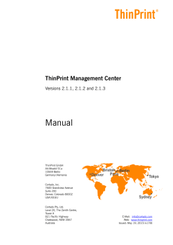 ThinPrint Management Center (English)