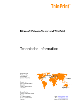 Microsoft Failover Clusters and ThinPrint (German)