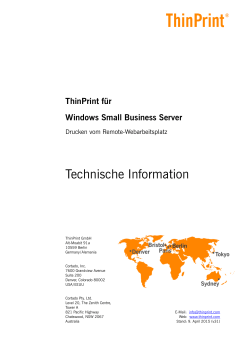 ThinPrint fÃ¼r Windows Small Business Server (German)