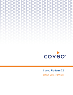 Coveo Platform 7.0 - Lithium Connector Guide