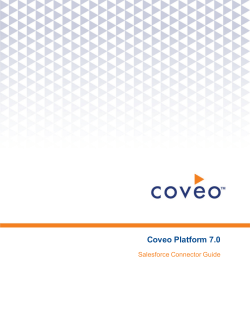 Coveo Platform 7.0- Salesforce Connector Guide