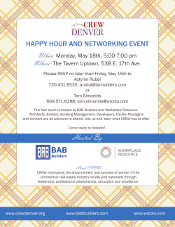 CREW Happy Hour and Networking Event