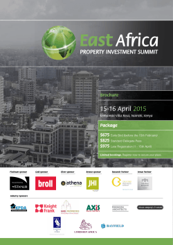 Brochure 15-16 April 2015 - East Africa Property Investment Summit