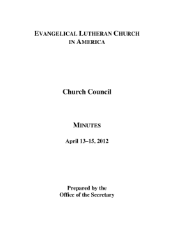 Church Council - Evangelical Lutheran Church in America