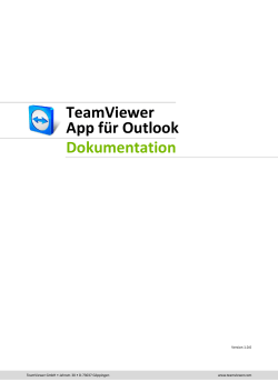 TeamViewer App fÃ¼r Outlook Dokumentation