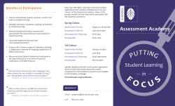 Assessment Academy Brochure - The Higher Learning Commission