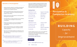 Persistence and Completion Academy Brochure
