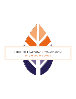 HLC 2015 Resource Guide - The Higher Learning Commission