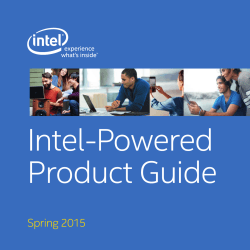 2015 Spring Intel-Powered Product Guide