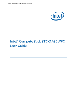Intel Compute Stick STCK1A32WFC User Guide