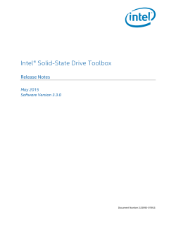 Intel Solid-State Drive Toolbox Release Notes