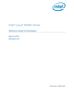 IntelÂ® Linux NVMe Driver Reference Guide for Developers