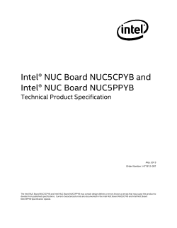 IntelÂ® NUC Board NUC5CPYB and IntelÂ® NUC Board NUC5PPYB