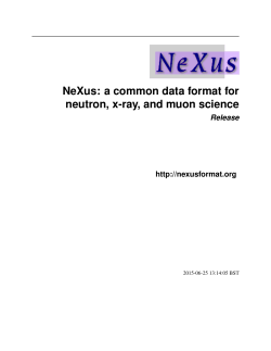 NeXus: a common data format for neutron, x
