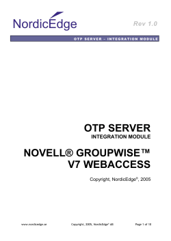 OTP Server - Novell-GroupWise-Webaccess