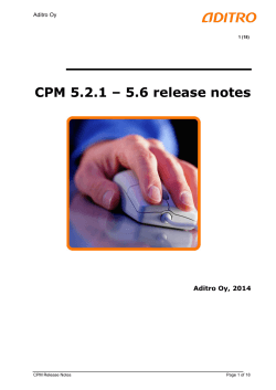 CPM 5.2.1 â 5.6 release notes