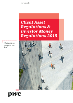 Client Asset Regulations & Investor Money Regulations 2015