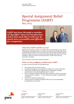 Special Assignment Relief Programme (SARP)